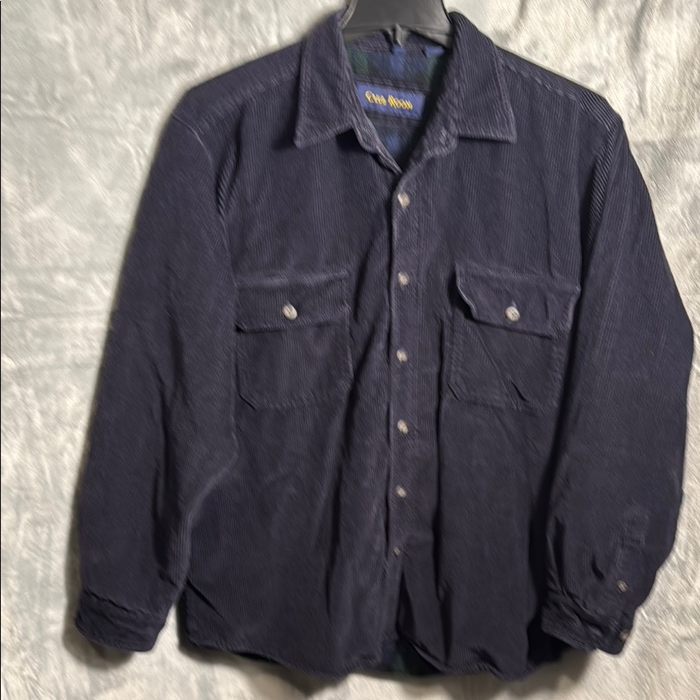 Corduroy Shirt jacket shacket chore‎ coat fleece lined XL Club Room button down